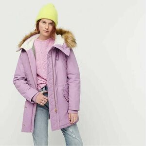 NEW J. CREW $350 PERFECT WINTER PARKA JACKET ECO-FRIENDLY PRIMALOFT SZ M